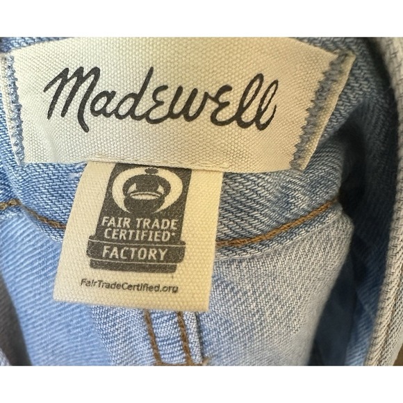 Madewell 90s Straight Crop Jeans Women's Size 33 Light Wash Distressed Denim - Picture 8 of 10